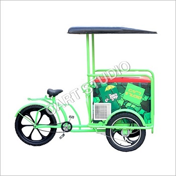 Cart Studio Alloy Ice Cream Cart with Tube Less Tyre