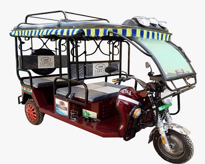 Tarzan Black and Maroon E Rickshaw